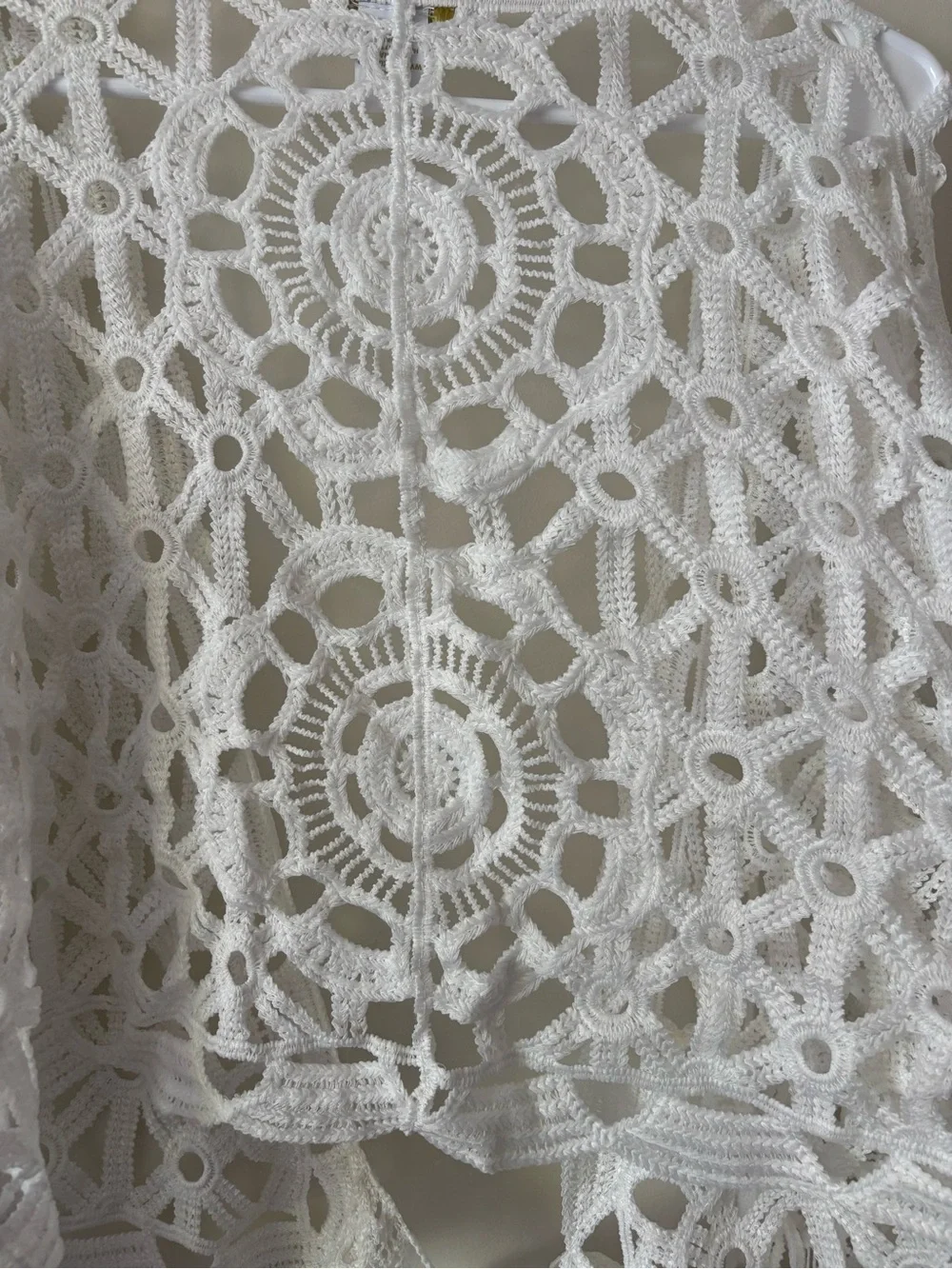 House of Harlow 1960 White Crochet Beach Cover Up Boho Cottagecore Coastal